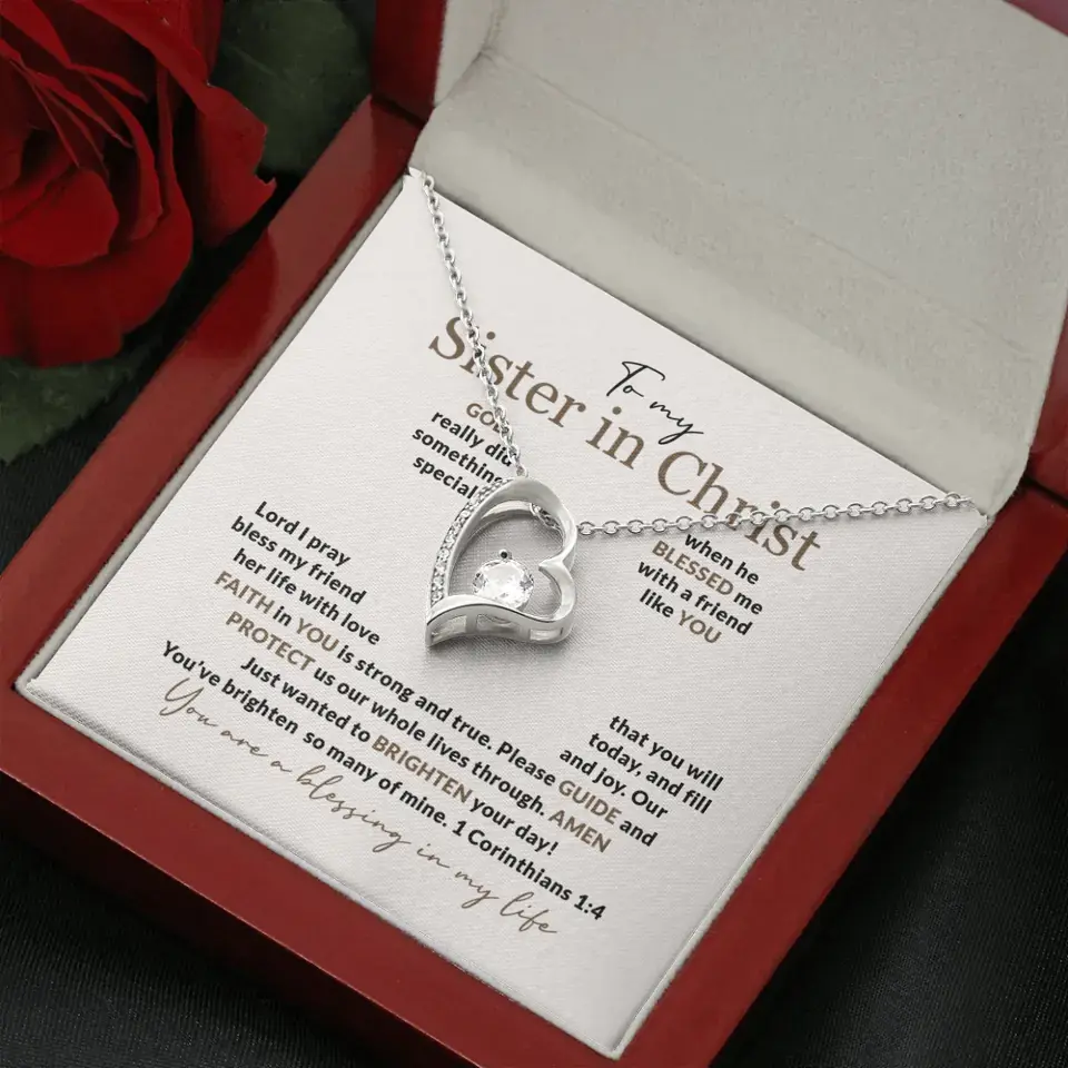 To My Sister In Christ Personalized Silver Jewellery
