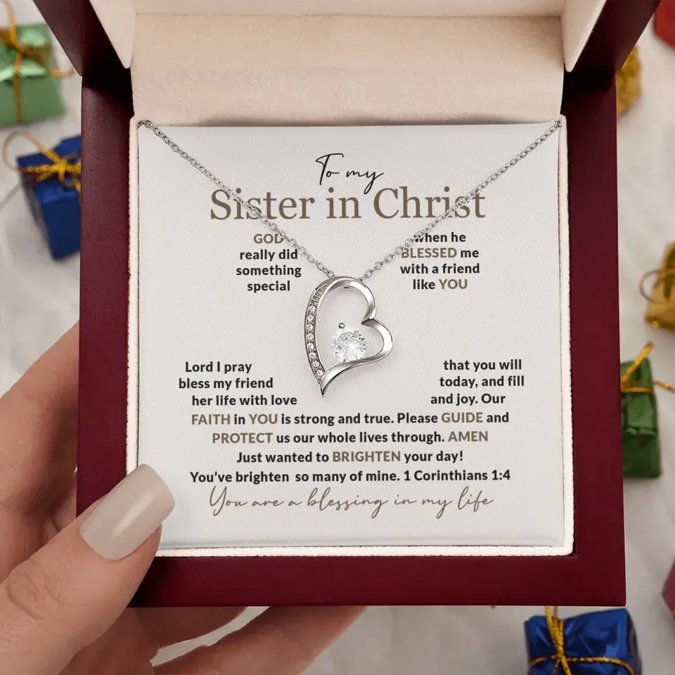 To My Sister In Christ Personalized Silver Jewellery