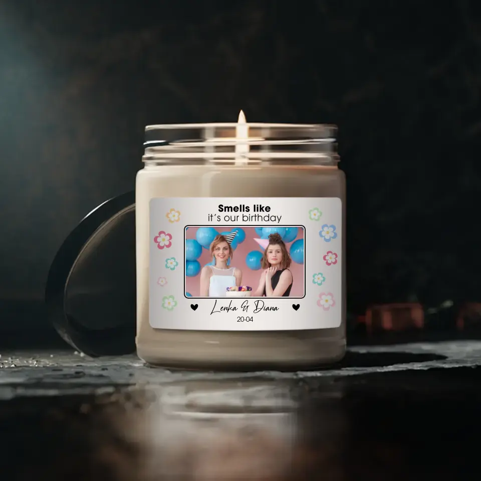 Smells Like It's Our Birthday Personalized Scented Candle