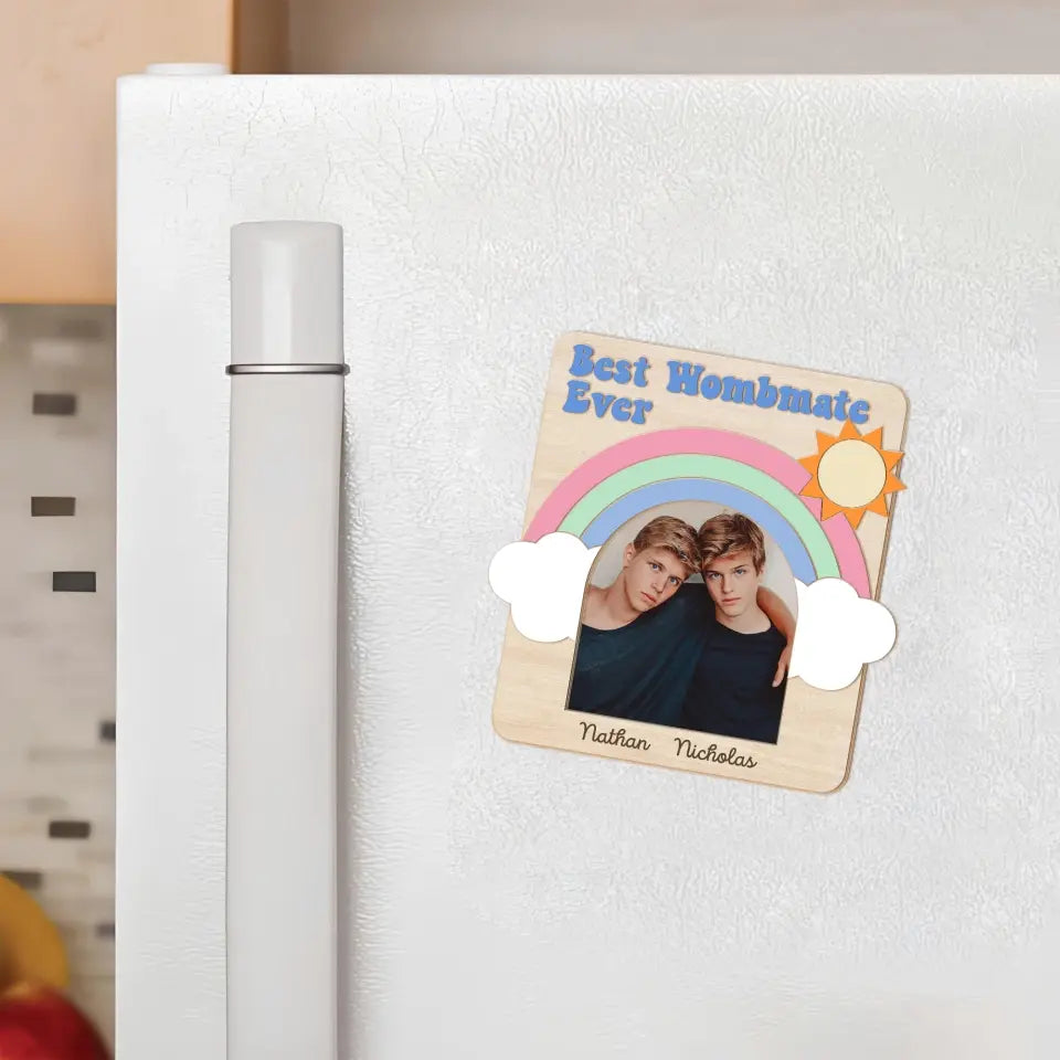 Best Wombmate Ever Twin Adult Birthday Graduation Gift Fridget Photo Magnet