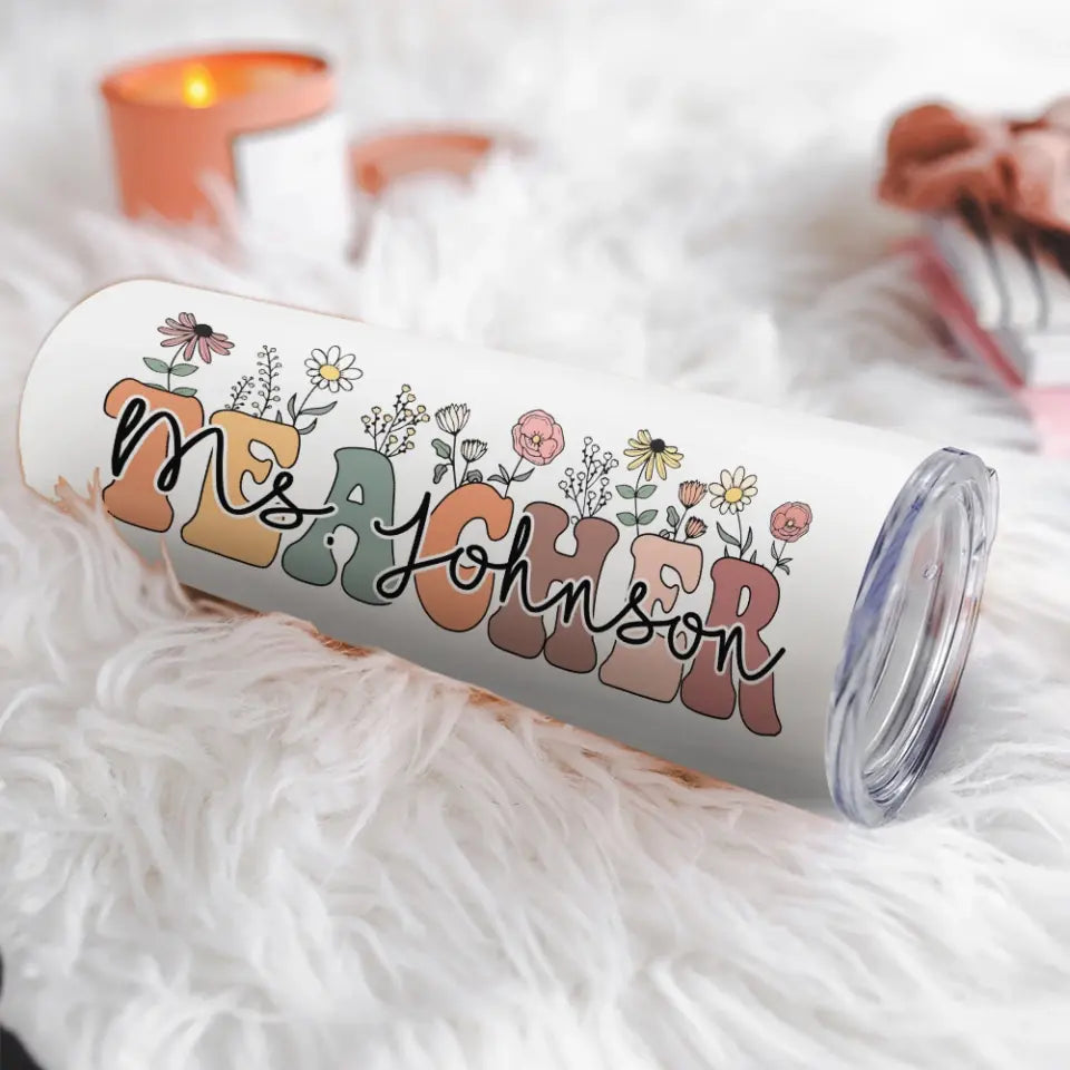 It Takes a Big Heart to Shape Little Minds 20oz Skinny Tumbler Teachers Birthday Appreciation Gift