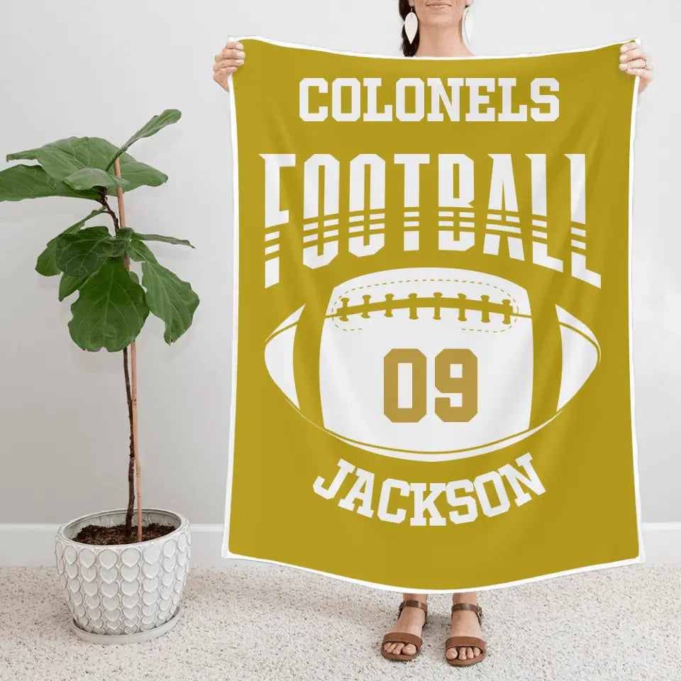 Cozy Team Pride, Fleece Throw Blankets, Personalized Gift for Football Players, Football Lovers | 310IHPBNBL498