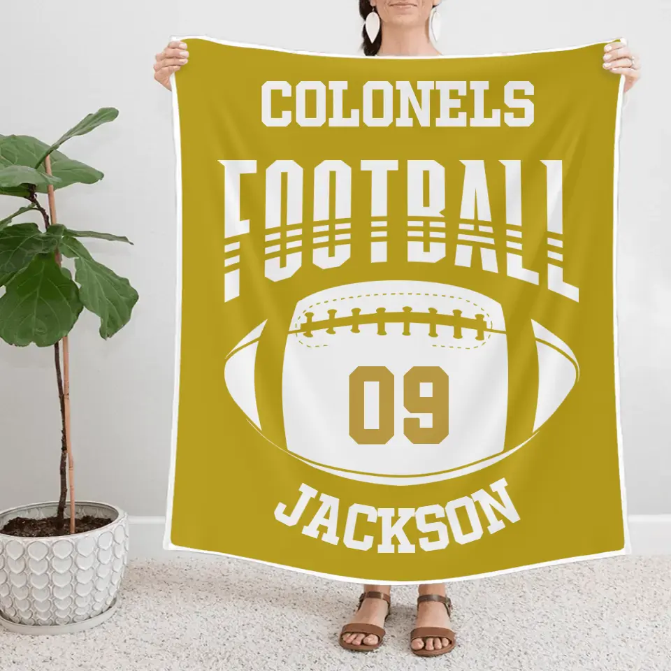 Cozy Team Pride, Fleece Throw Blankets, Personalized Gift for Football Players, Football Lovers | 310IHPBNBL498