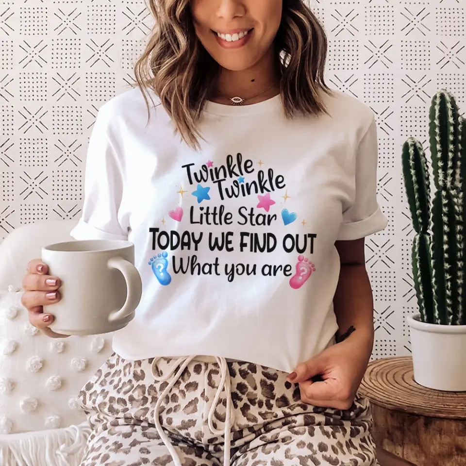 Twinkle Twinkle Little Star Gender Reveal Shirt - Gender Reveal Gift - Party Shirts for Men, Woman - Unisex Tee