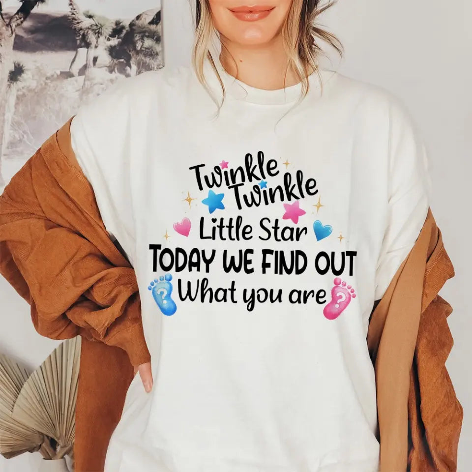 Twinkle Twinkle Little Star Gender Reveal Shirt - Gender Reveal Gift - Party Shirts for Men, Woman - Unisex Tee