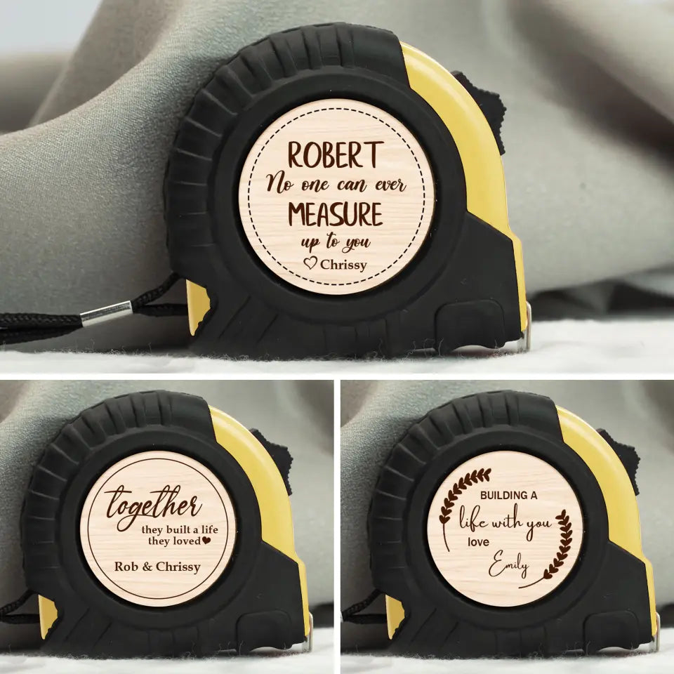 Building a Life with You Anniversary Gift  for Him Tape Measure 3 Styles Quotes
