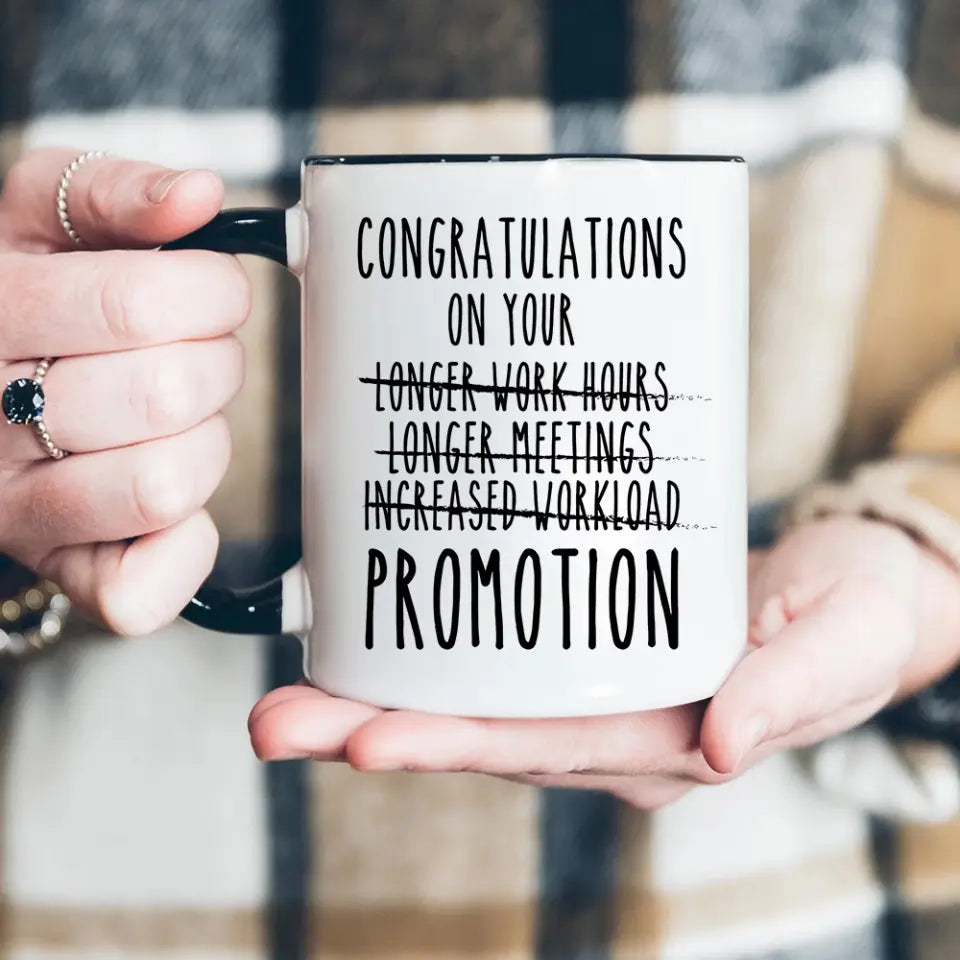 Floral Congratulation on Your Promotion Gift for Coworker Mentor Accent Mug