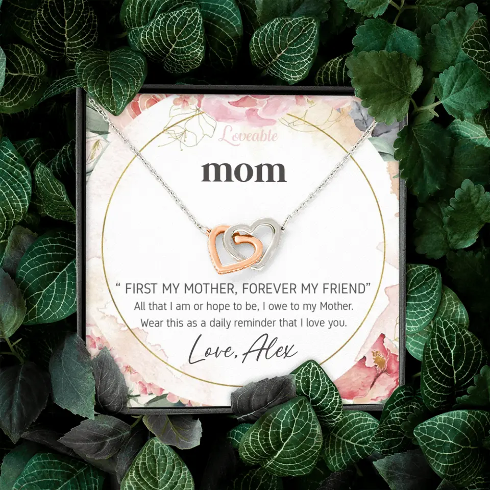 Mom First Mother Forever Friend Daily Reminder that I Love You Necklace for Mommy from Kid