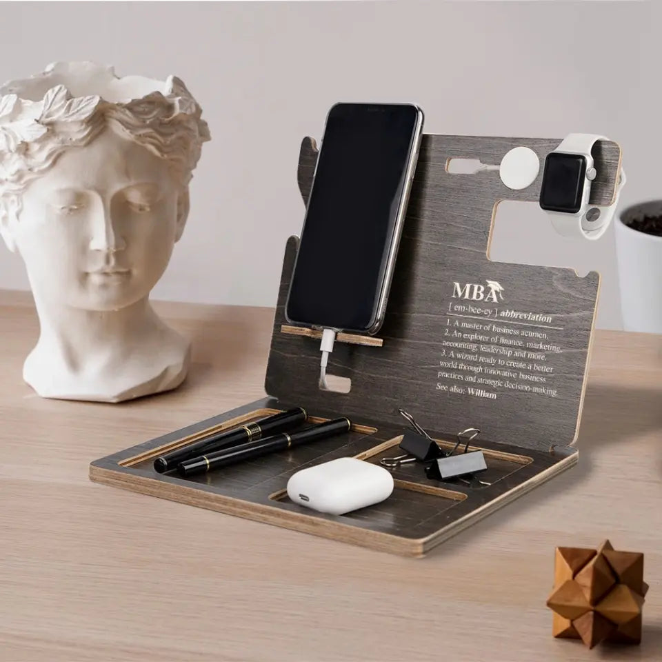 MBA Definition Personalized Dock Station Graduation Gift for College Guy Son Class of 2025