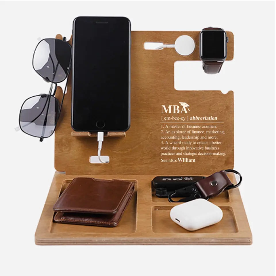 MBA Definition Personalized Dock Station Graduation Gift for College Guy Son Class of 2025
