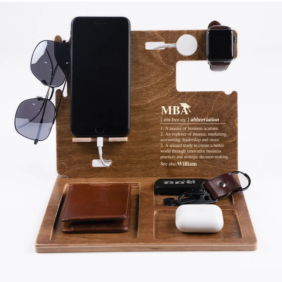 MBA Definition Personalized Dock Station Graduation Gift for College Guy Son Class of 2025