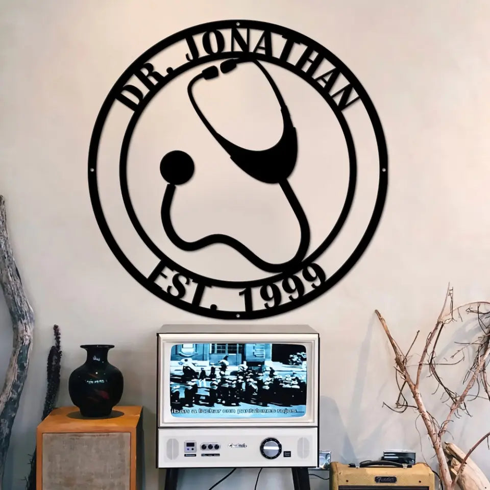 Doctor Cut Metal Sign for Wall Art Decor Personalized Thank You Graduation Gift for New Doctor College Friends Coworkers