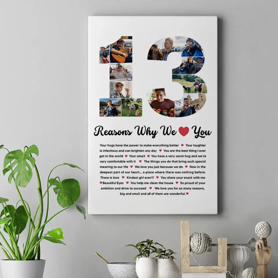 13 Reasons Why We Love You Personalized Canvas