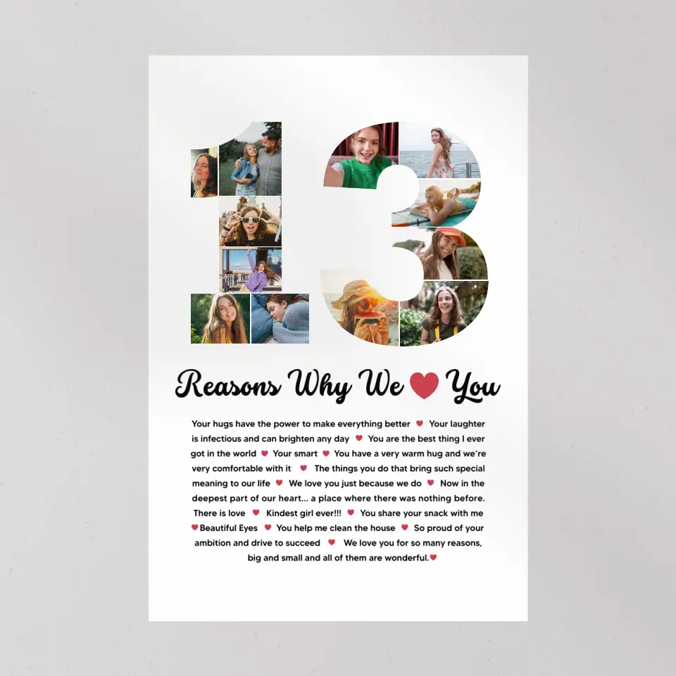 13 Reasons Why We Love You Personalized Canvas