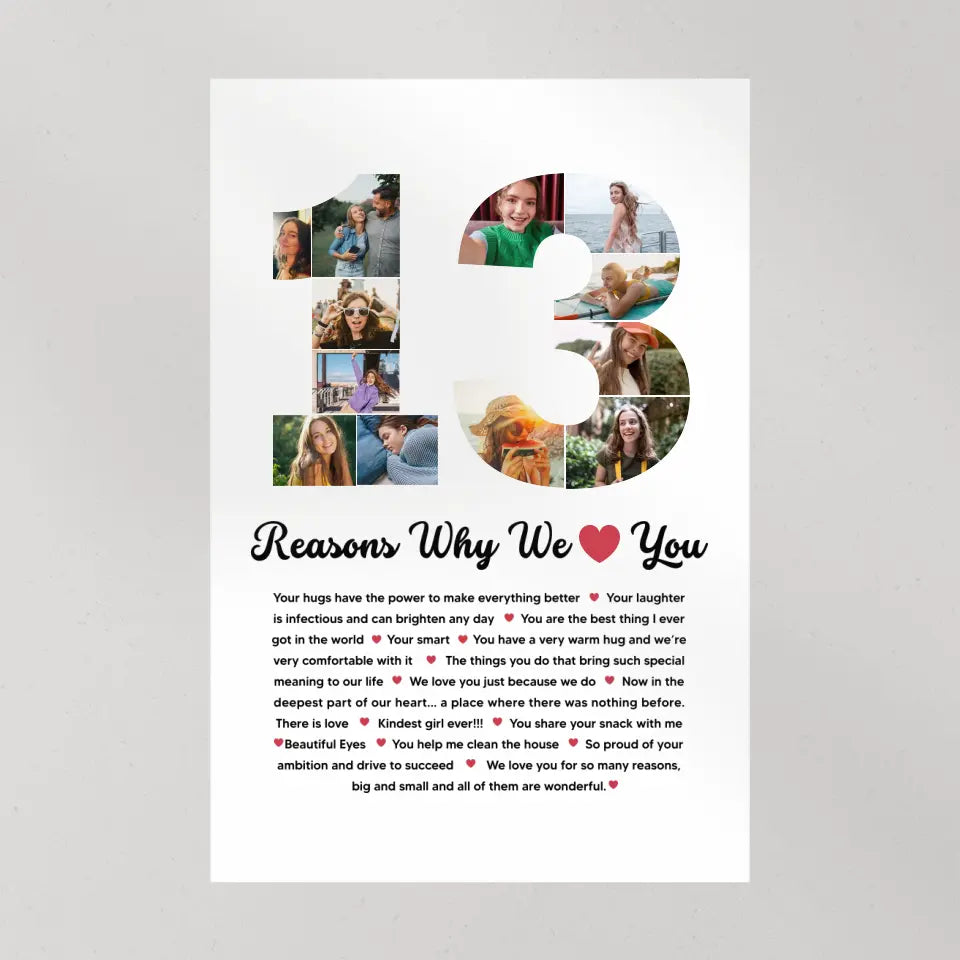 13 Reasons Why We Love You Personalized Canvas