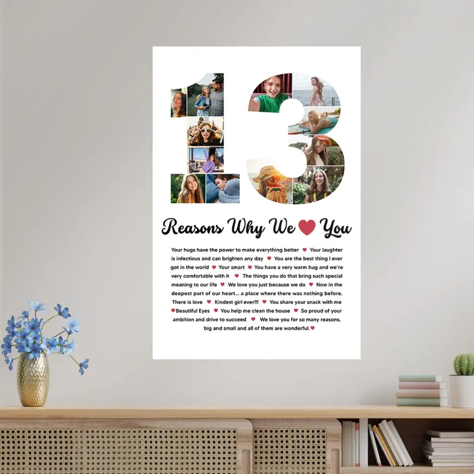 13 Reasons Why We Love You Personalized Canvas