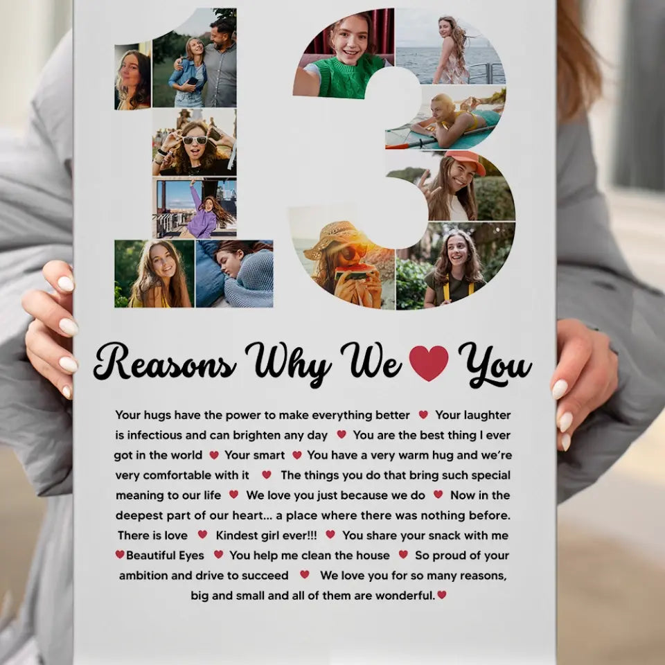 13 Reasons Why We Love You Personalized Canvas