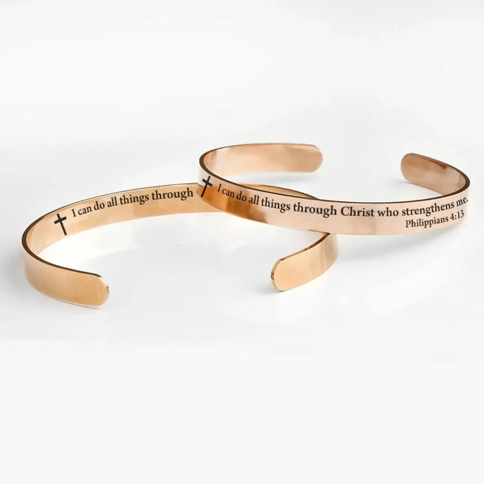 I Can Do All Things Cuff Bracelet Confirmation Gifts