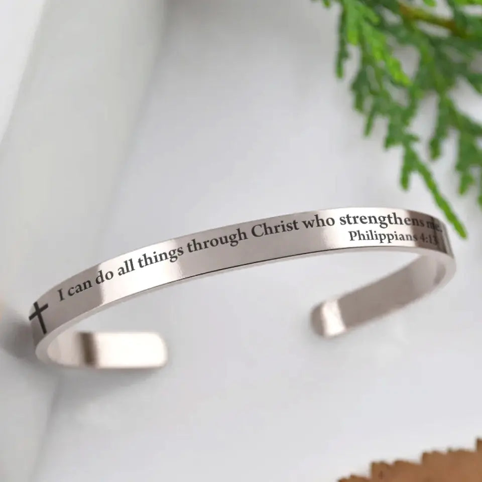 I Can Do All Things Cuff Bracelet Confirmation Gifts