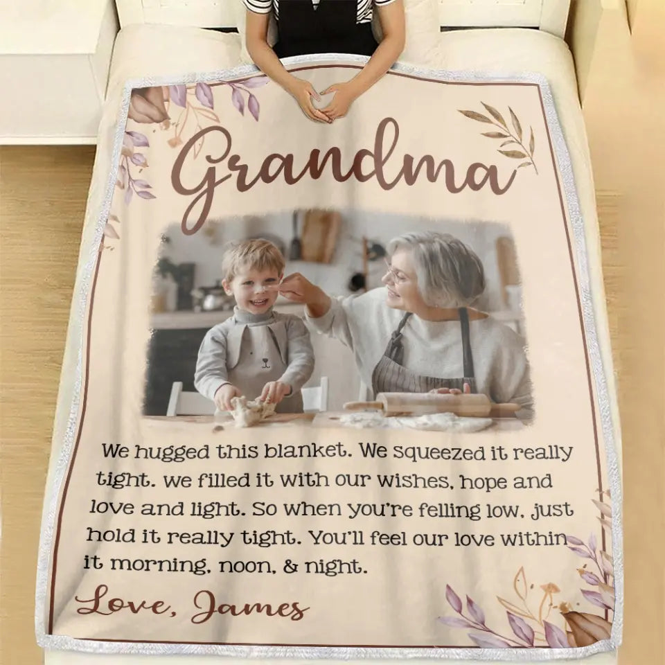 Mom We Hugged This Blanket Personalized Blanket