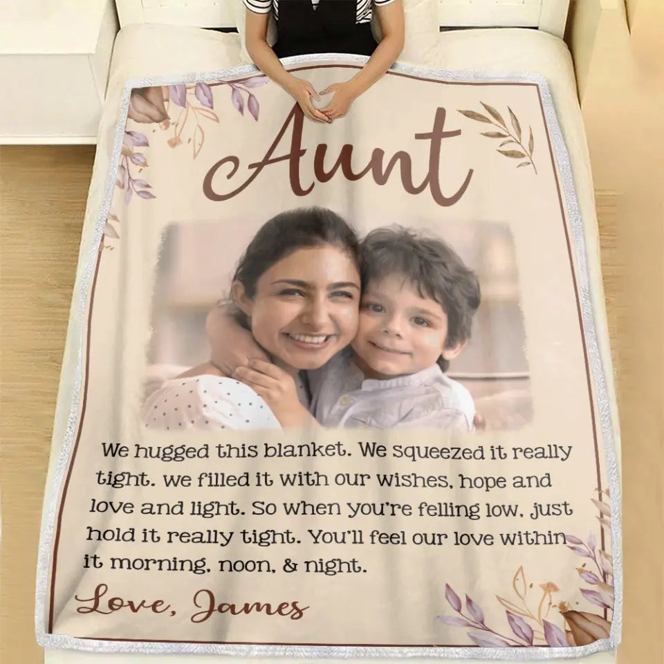 Mom We Hugged This Blanket Personalized Blanket