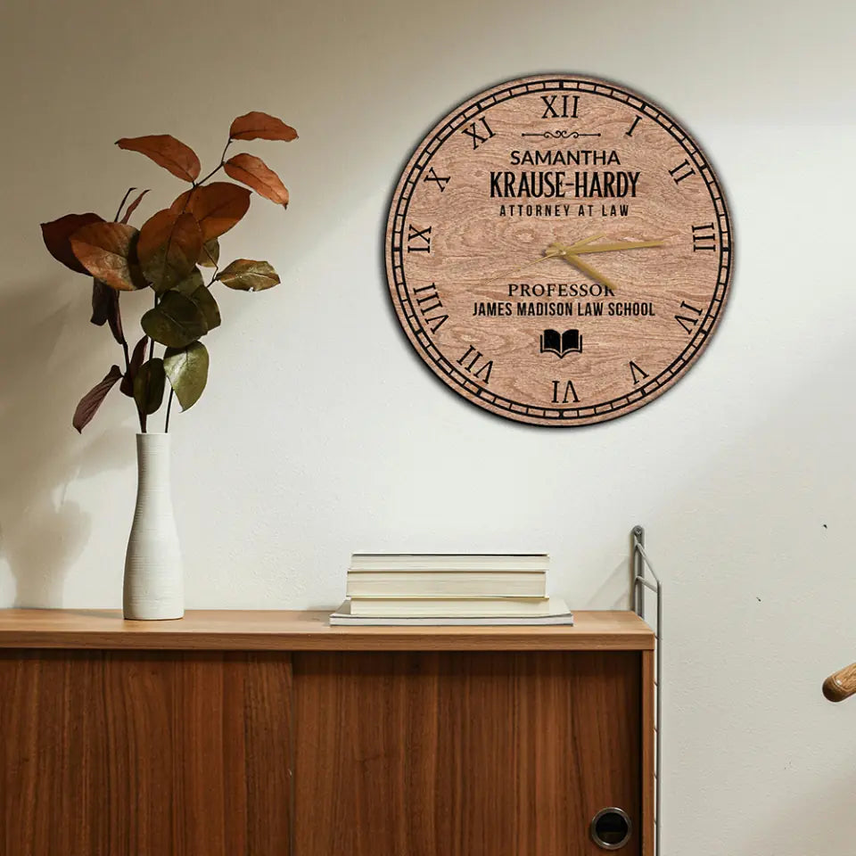 Personalized Professor Wooden Wall Clock Professor Gift