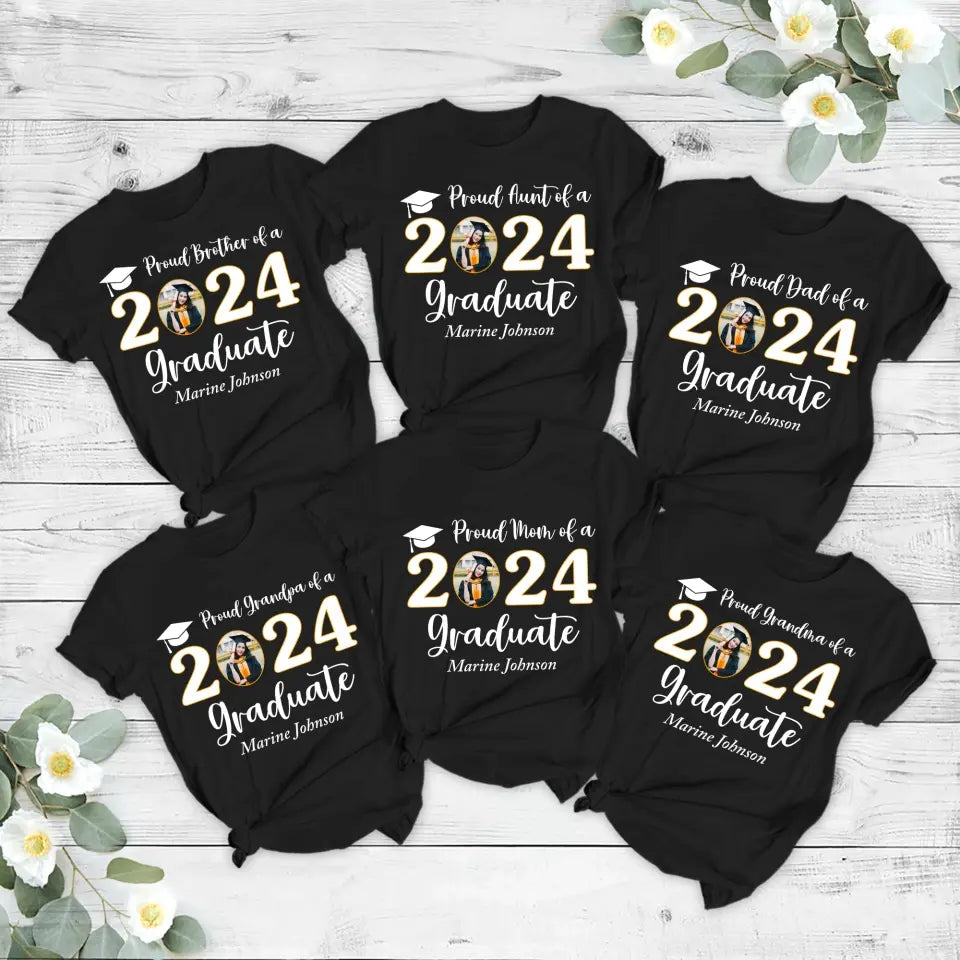 Proud Family Of 2025 Graduate G500 Front Side Tshirt