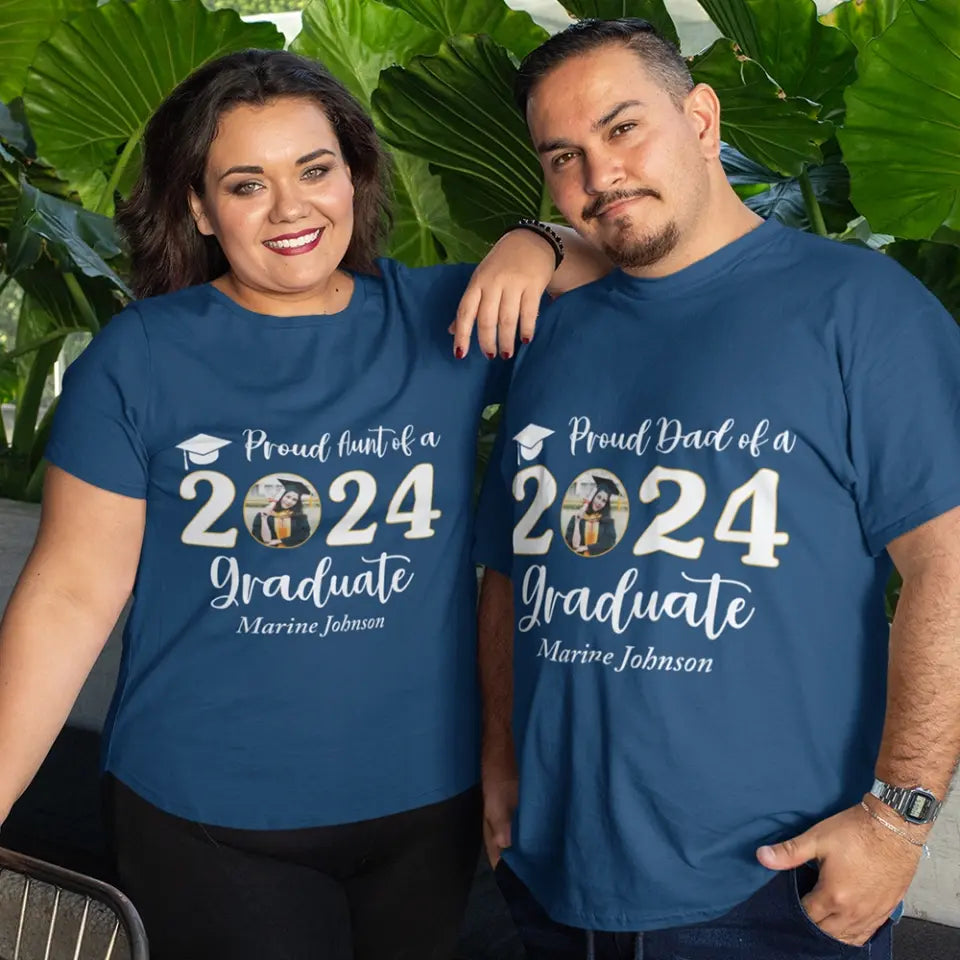 Proud Family Of 2025 Graduate G500 Front Side Tshirt