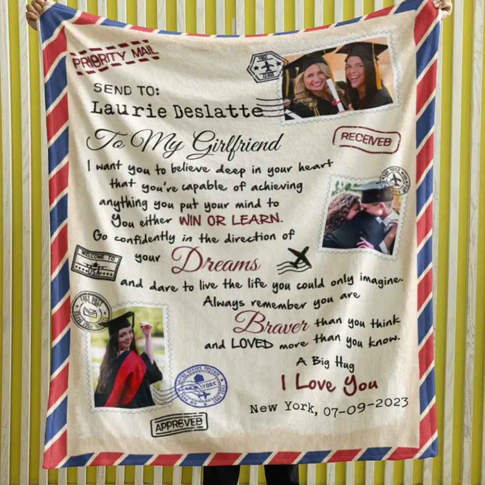 I Want You To Believe Deep In Your Heart - Fleece Blanket Graduation Gift