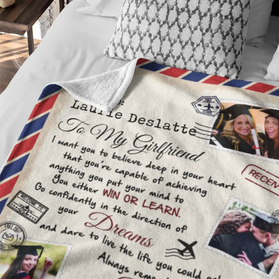 I Want You To Believe Deep In Your Heart - Fleece Blanket Graduation Gift