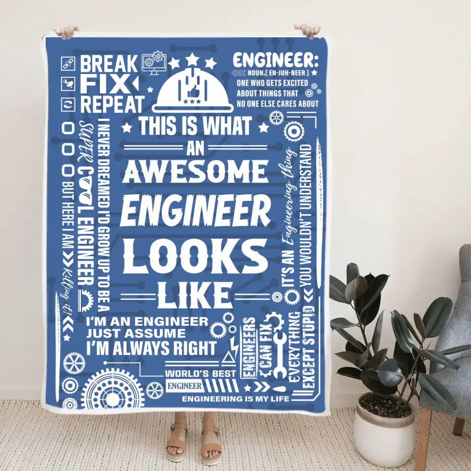 This Is What An Awesome Engineer Looks Like Blanket