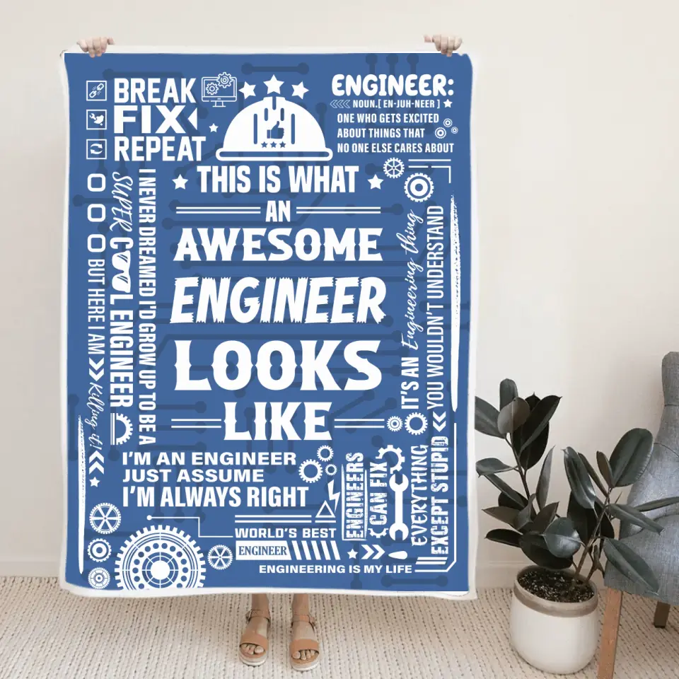 This Is What An Awesome Engineer Looks Like Blanket