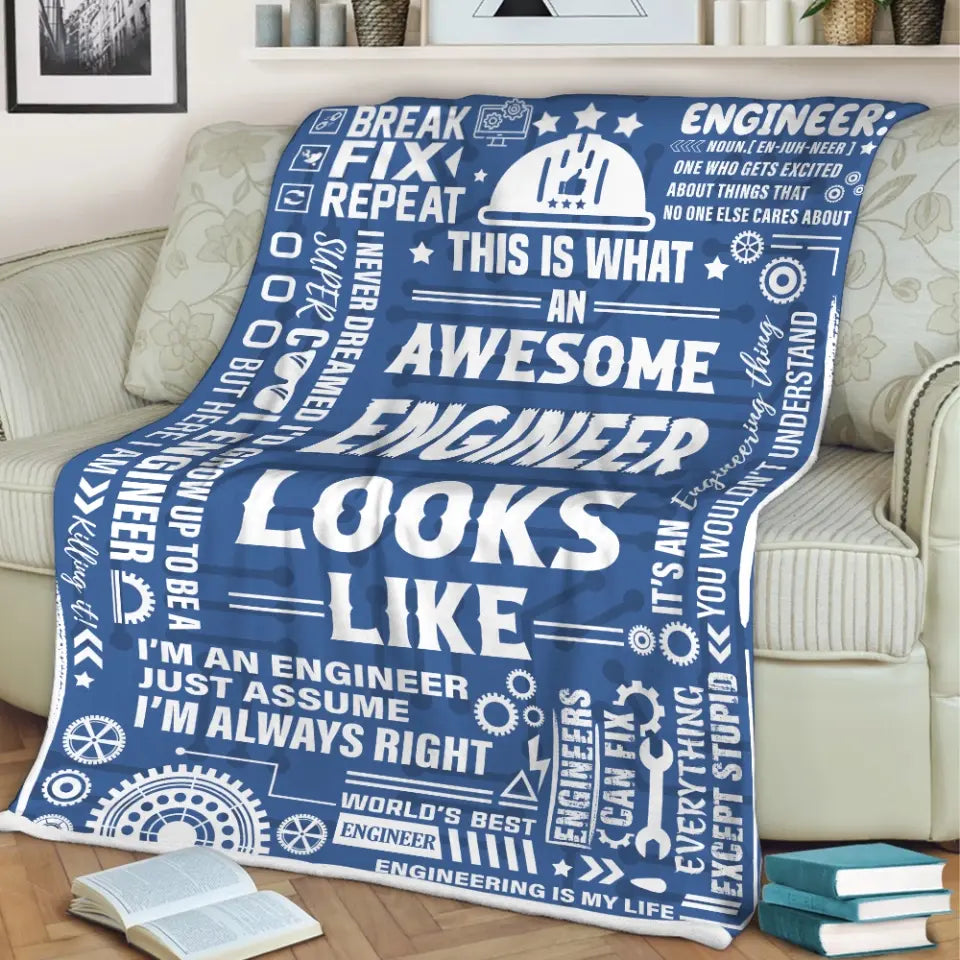 This Is What An Awesome Engineer Looks Like Blanket
