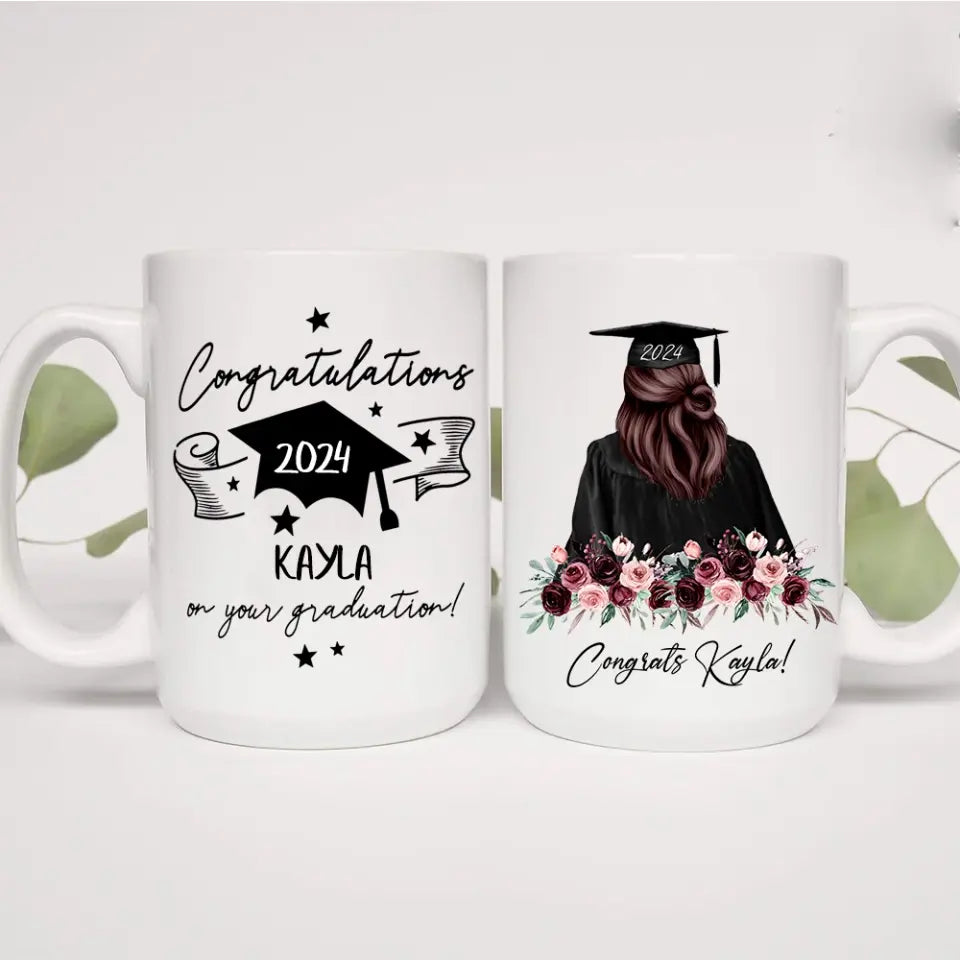 Congratulations On Your Graduation 2025 Personalized White Mug