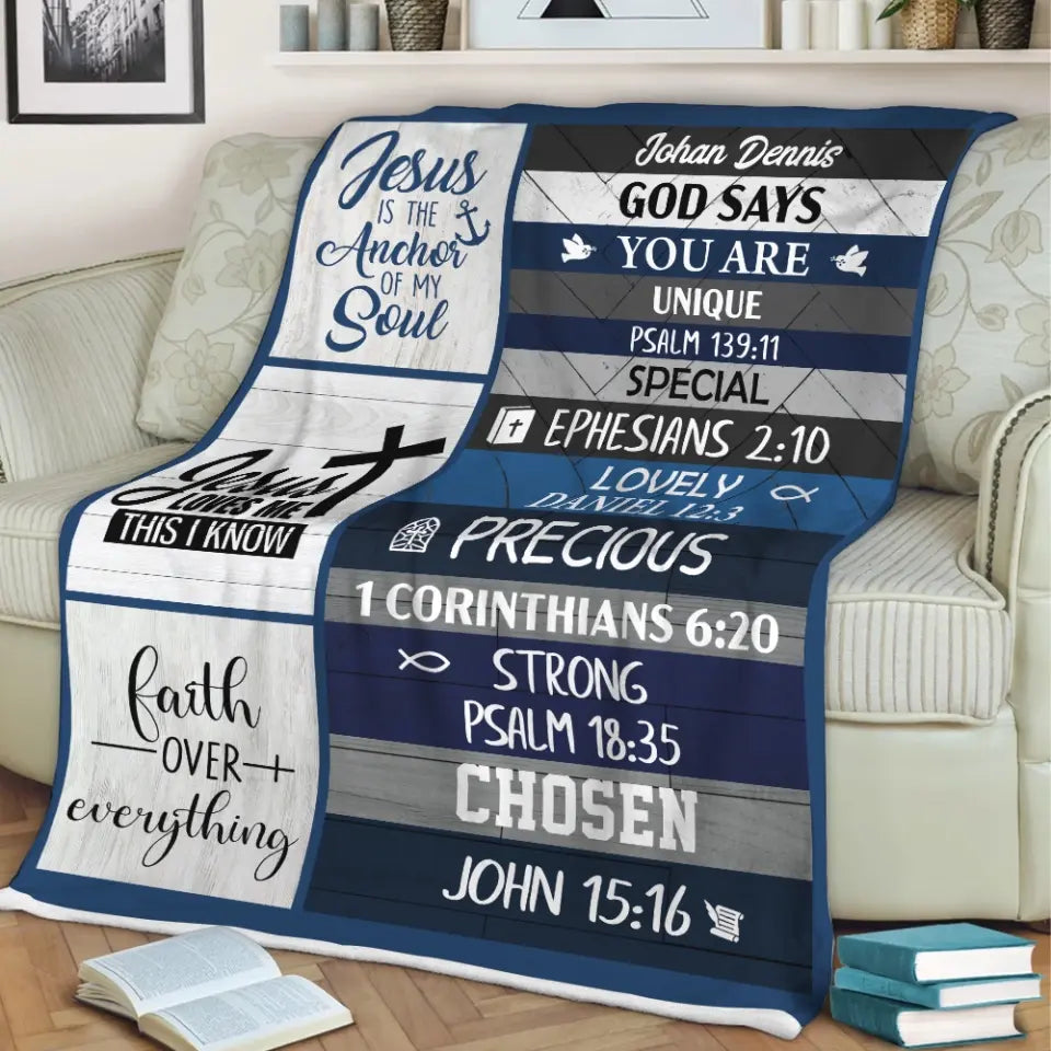 God Says You Are Personalized Fleece Blanket