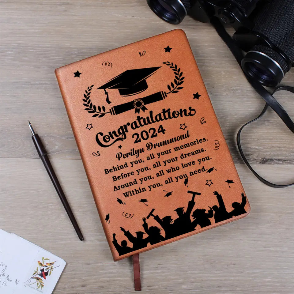 Congratulations Graduation Personalized Leather Journal