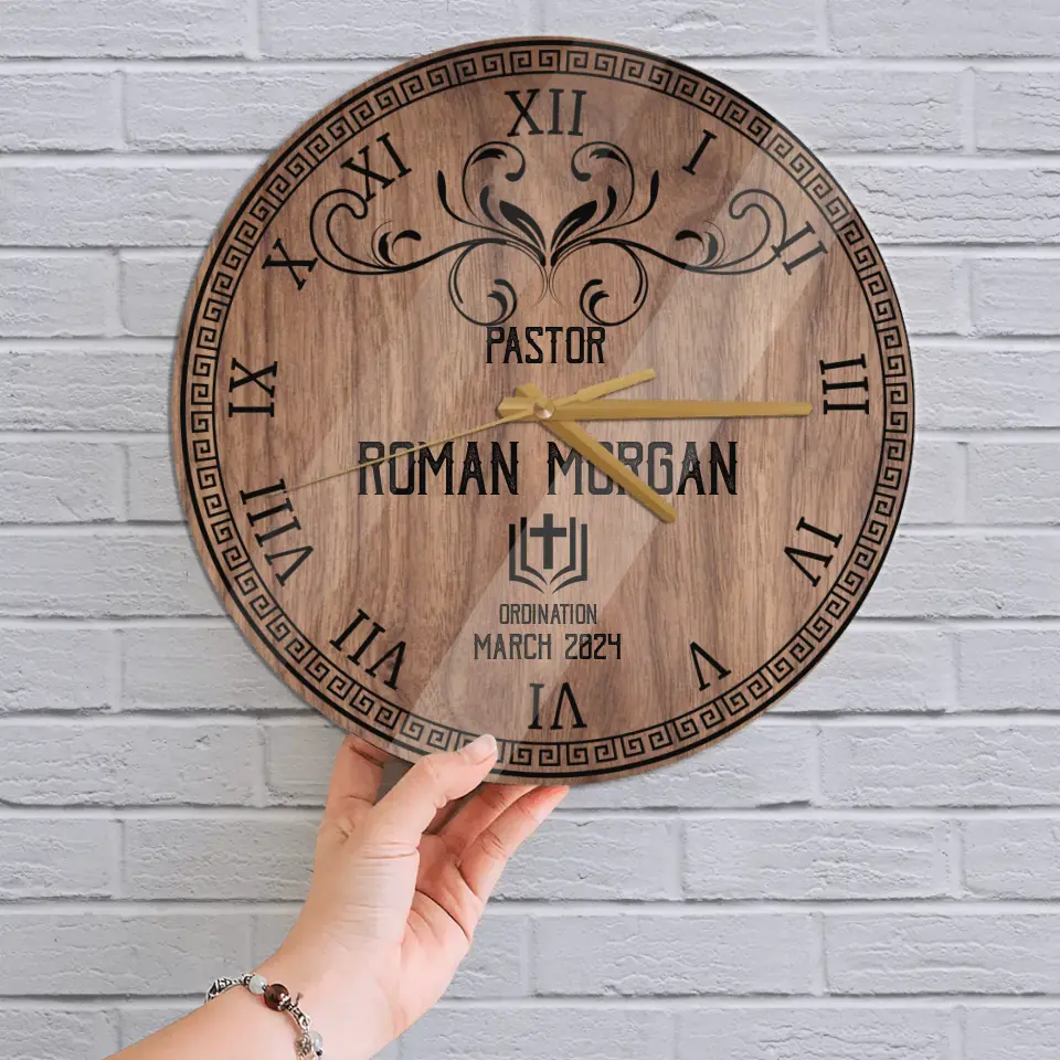 Pastor Ordination Personalized Wall Clock