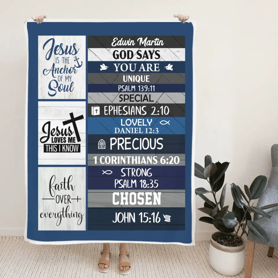 God Says You Are Personalized Fleece Blanket