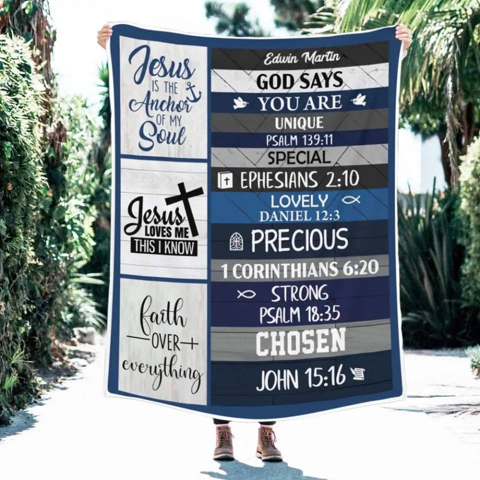 God Says You Are Personalized Fleece Blanket
