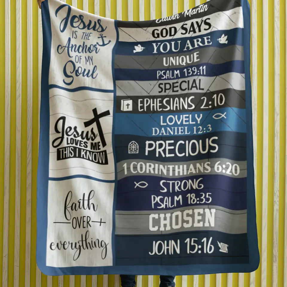 God Says You Are Personalized Fleece Blanket