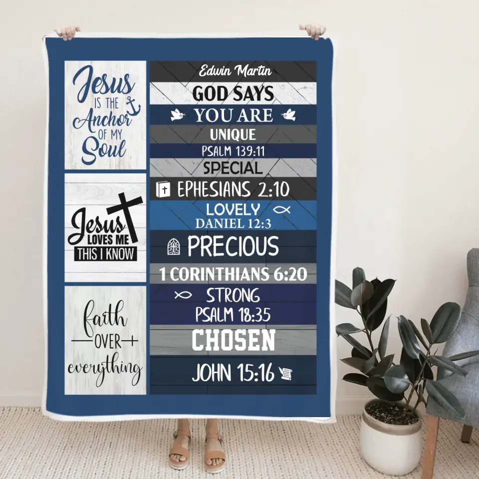 God Says You Are Personalized Fleece Blanket