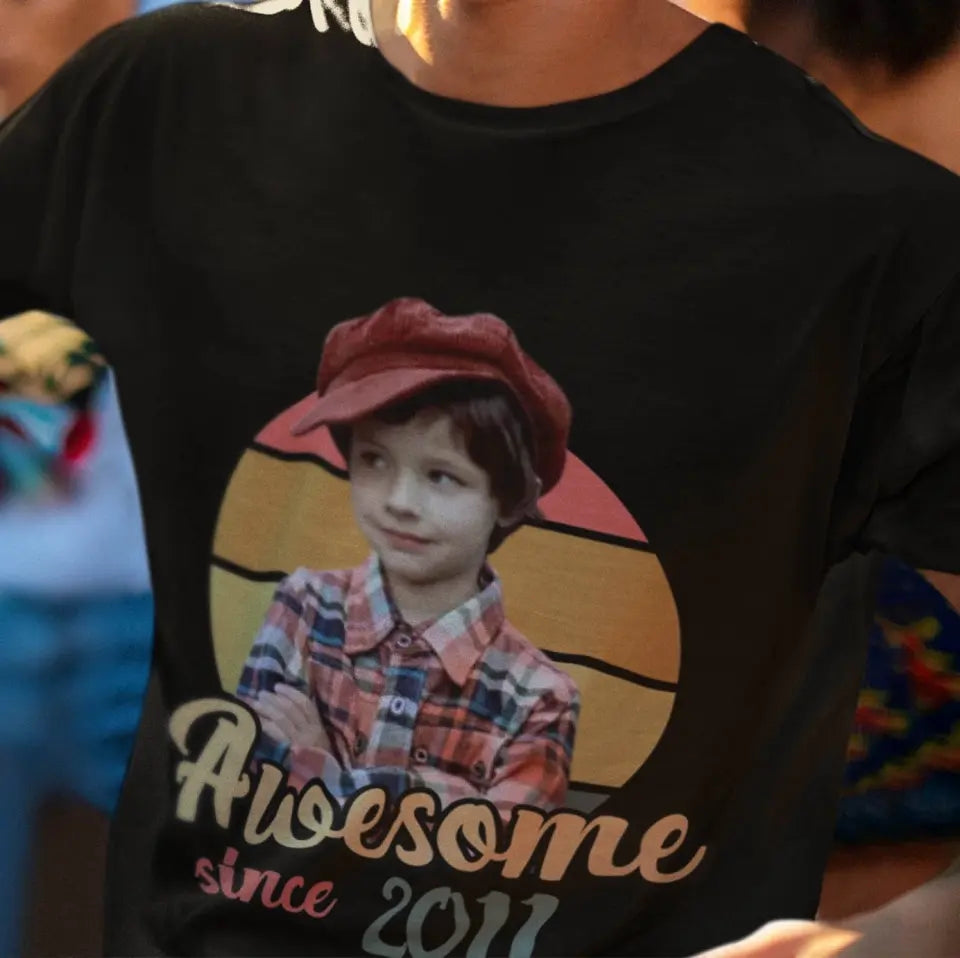 Awesome Since Custom Face Shirt Tshirt Birthday Gift