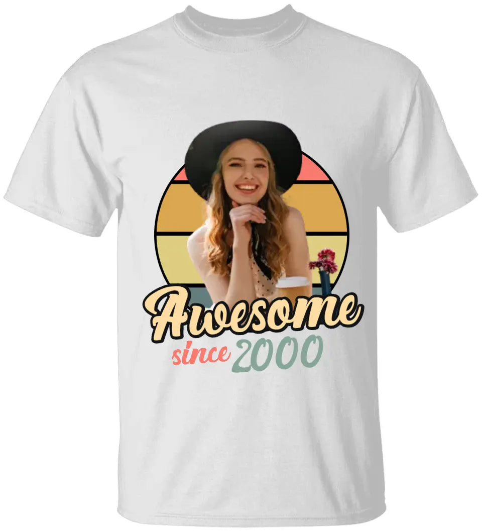 Awesome Since Custom Face Shirt Tshirt Birthday Gift