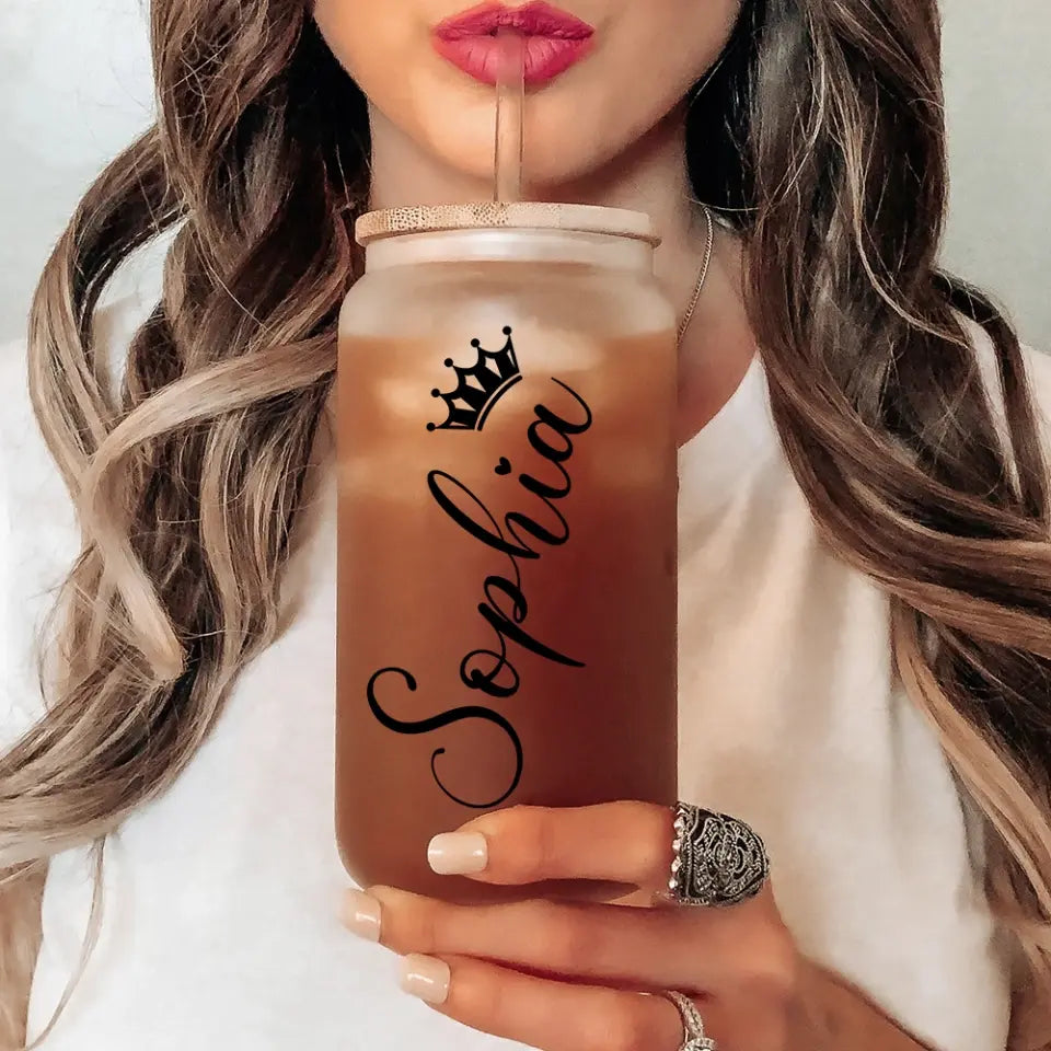 Wife Nutrition Facts Personalized Frosted Glass Can