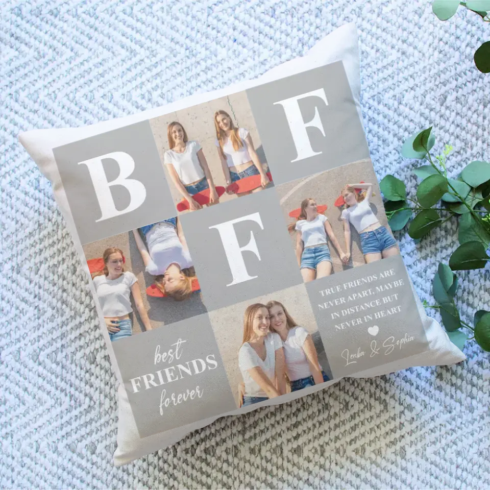 True Friends Are Never Apart Personalized Square Pillow