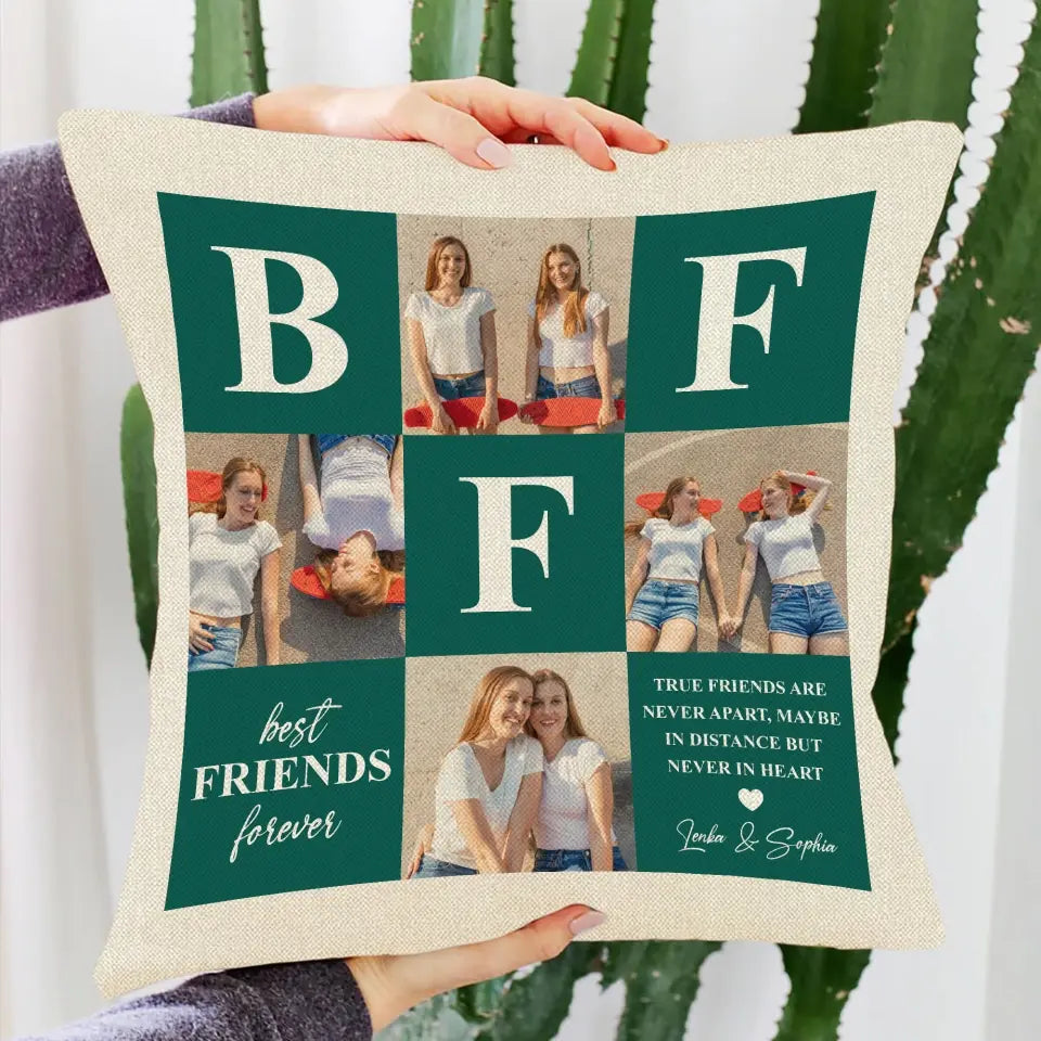 True Friends Are Never Apart Personalized Square Pillow