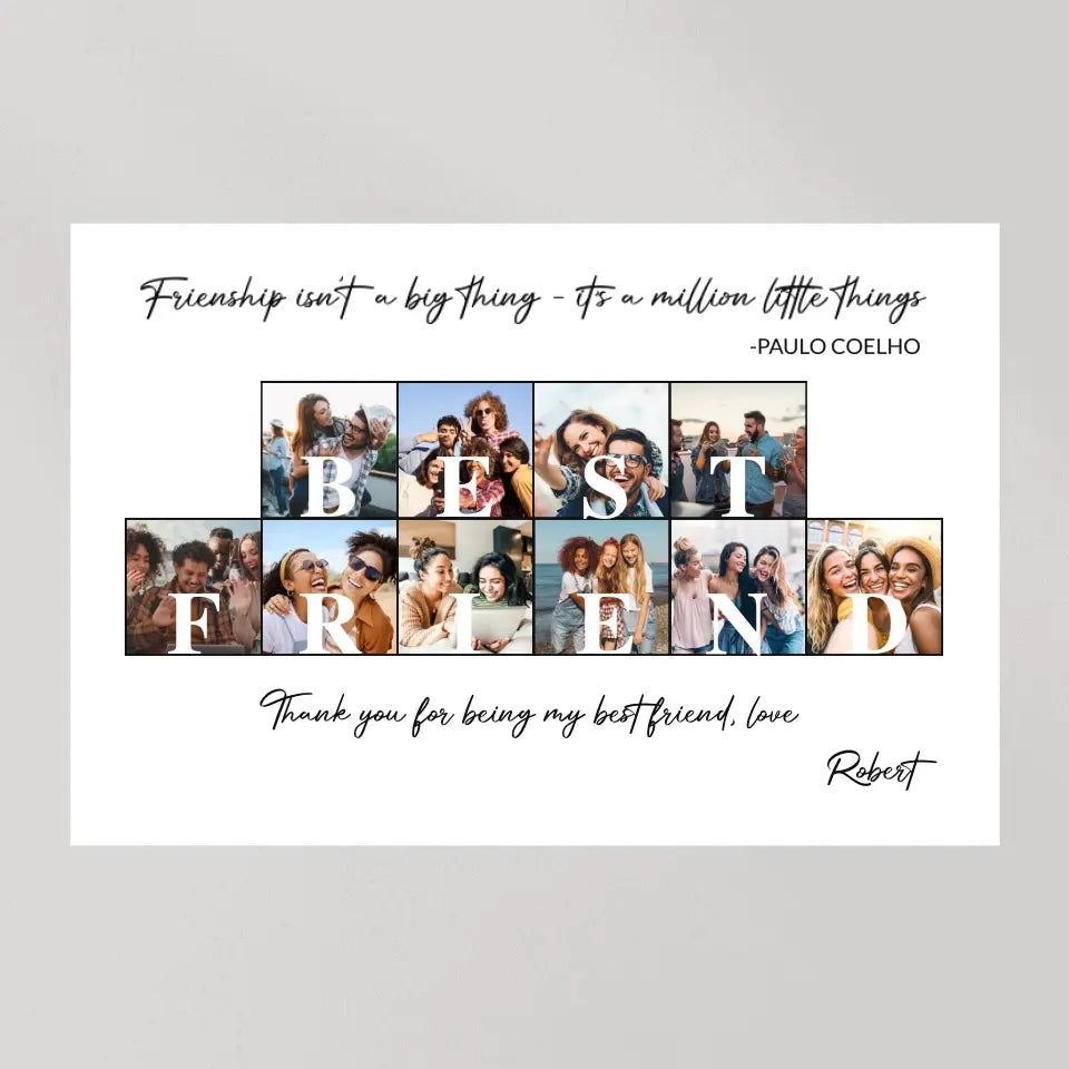 Friendship Isn't A Big Thing Personalized Canvas Poster