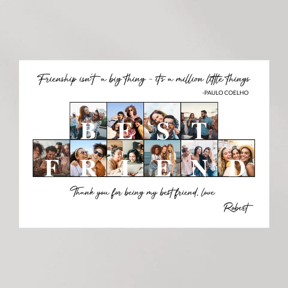 Friendship Isn't A Big Thing Personalized Canvas Poster