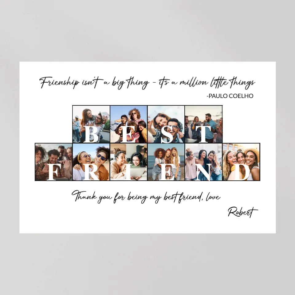 Friendship Isn't A Big Thing Personalized Canvas Poster