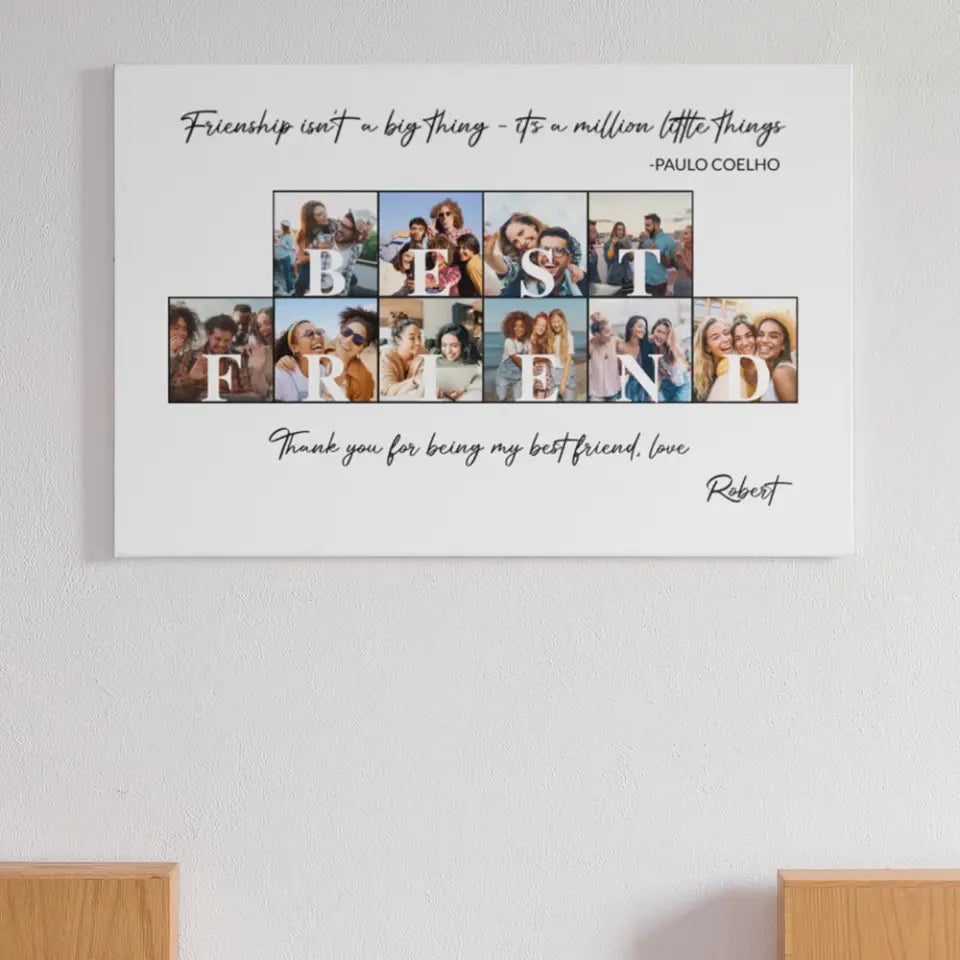 Friendship Isn't A Big Thing Personalized Canvas Poster